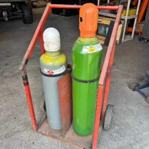 Full Oxygen and Acetylene Welding Tanks on Cart – Owned and In-Date – Meldverse