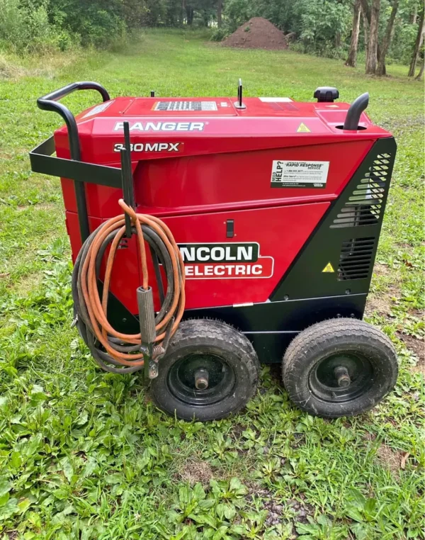 Lincoln 330 MPX Welder with Cart, Remote, Leads, Clamp – Only 30 Hours – Meldverse