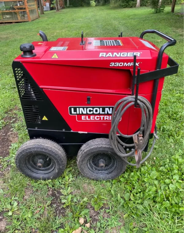 Lincoln 330 MPX Welder with Cart, Remote, Leads, Clamp – Only 30 Hours – Meldverse
